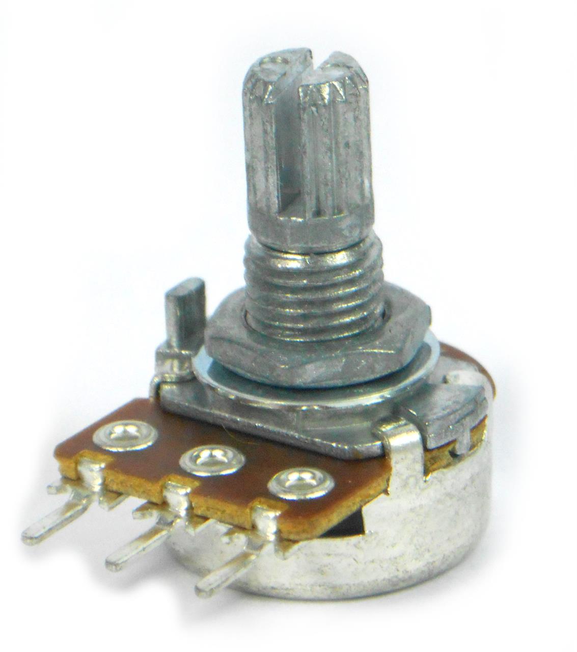 Potenciômetros miniatura com diâmetro de 16 milímetros - Potenciômetro B25K Linear 16mm