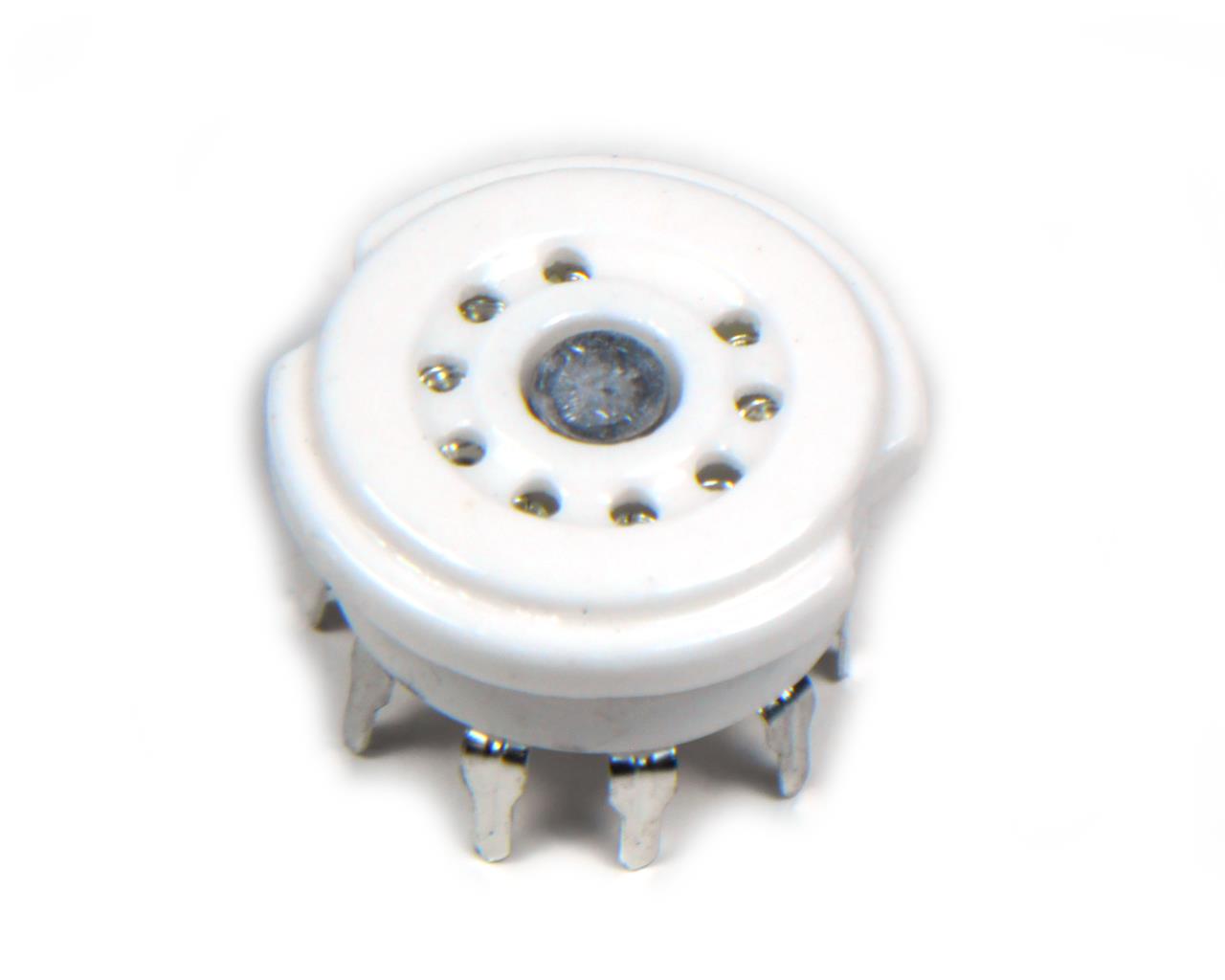 Soquetes miniatura para válvulas de 9 Pinos noval - Soquete Cerâmico GZC9-Y para placa (PCB)