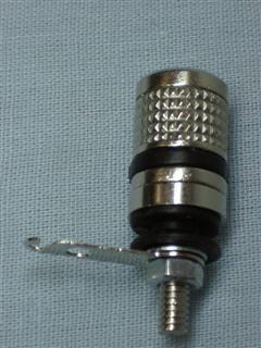 Plugs e conectores - Borne Alto-Falante para Pino Banana Niquelado Preto
