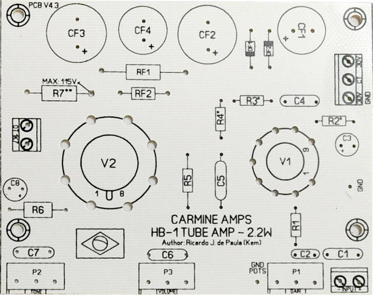 Placa de circuito HB-1 versão 4.5